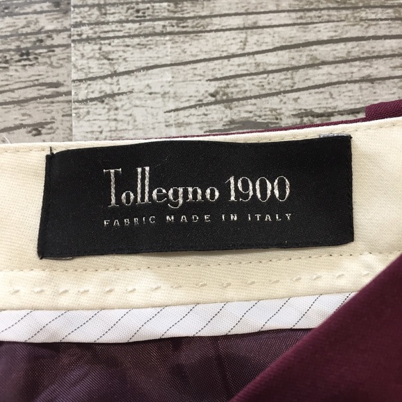 J crew tollegno 1900 Italy dress pants crop women’s 4 (Inseam 24.5) burgundy - Picture 11 of 11